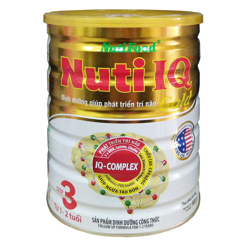 Sữa bột Nuti IQ 123 Gold 900g (cho trẻ từ 1 - 3 tuổi)