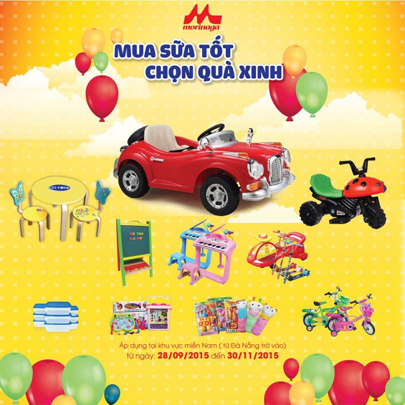 Khuyến mãi Morinaga: “Mua sữa TỐT chọn quà XINH”
