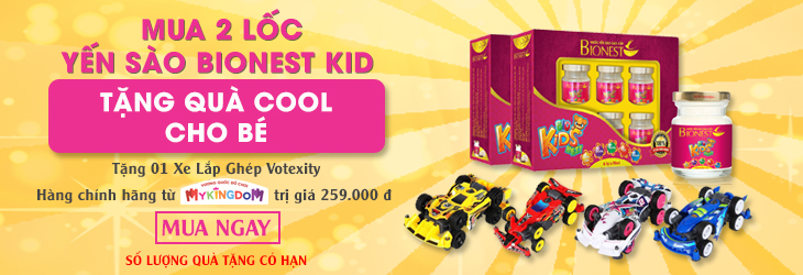 khuyến mãi từ yến sào Bionest kid khuyến mãi từ yến sào Bionest kid