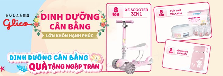 khuyến mãi từ sữa Glico khuyến mãi từ sữa Glico