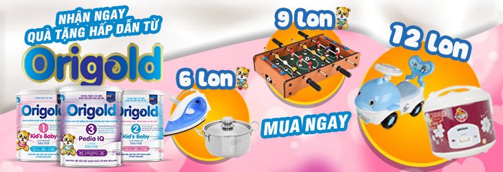 Khuyến mãi từ sữa Origola Khuyến mãi từ sữa Origola