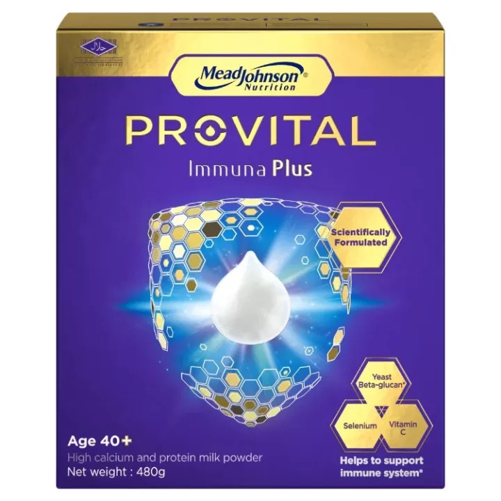 Sữa bột Provital immuna plus hộp 480g tặng 1 hộp đựng sữa