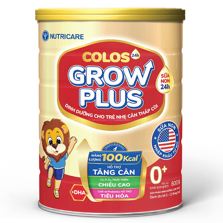 Sữa Colos Grow Plus 0+ 800G (0-12 tháng)