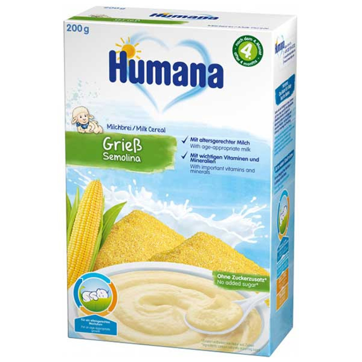Humana bột ăn dặm lúa mì semolia organic 200 6m+