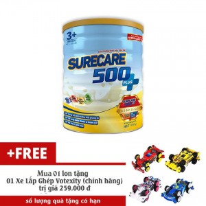 Sữa Surecare 500 plus 3+ 900g (3-15 tuổi) tặng 1 xe lắp ráp Votexity