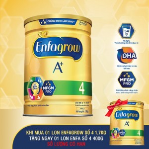 Sữa bột Enfagrow A+ 4 DHA+ và MFGM 1.7kg