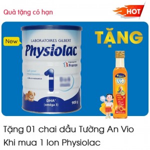 Sữa Physiolac 1ER 900g tặng 1 chai dầu ăn Vio tường an