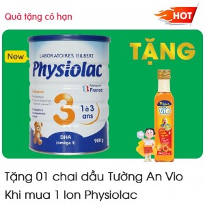 Sữa Physiolac 3ER 900g  tặng 1 chai dầu ăn Vio tường an