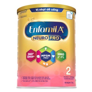  Sữa bột Enfamil A+ 2 neuropro 1.7kg vị nhạt dễ uống