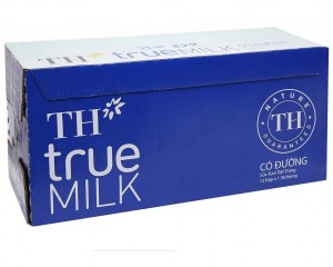 Thùng 12 hộp sữa tươi TH true MILK có đường 1 lít