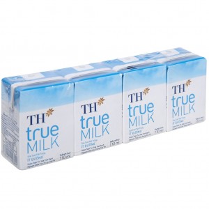 1 Lốc hộp sữa tươi tiệt trùng ít đường TH True Milk 110ml