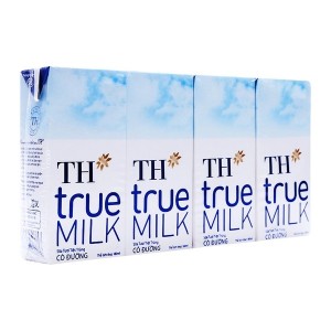 Lốc 4 hộp Sữa tươi tiệt trùng TH True Milk, có đường (180ml*4hộp),