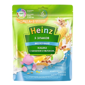 Heinz nga bột ăn dặm sữa ngũ cốc, chuối, táo, omega 3 (6m+) (gói)