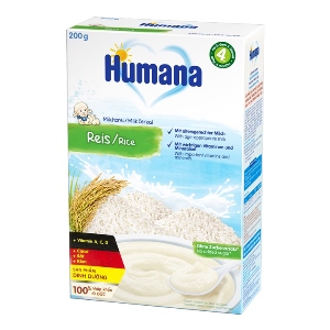 Humana bột ăn dặm gạo sữa 200g 4m+